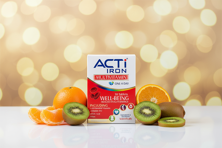 تصویر مکمل قرص اکتی آیرون برای درمان کم‌ خونی و افزایش انرژی